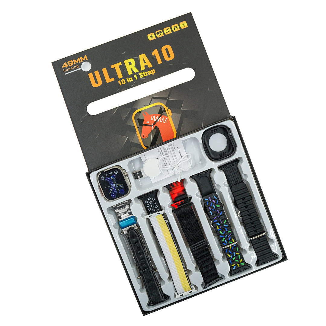 Ultra 10 Smart Watch With 10 Straps