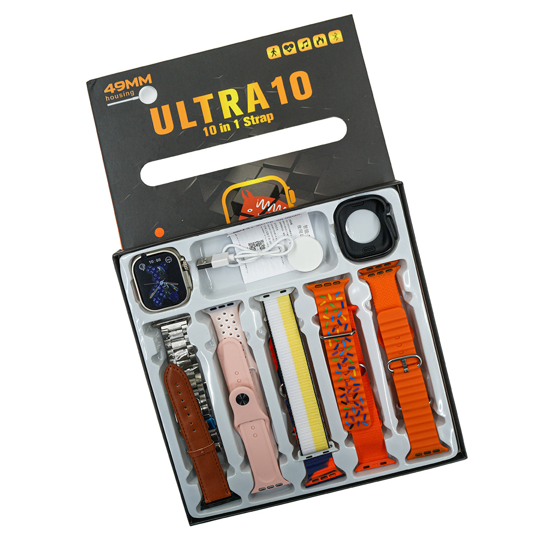 Ultra 10 Smart Watch With 10 Straps
