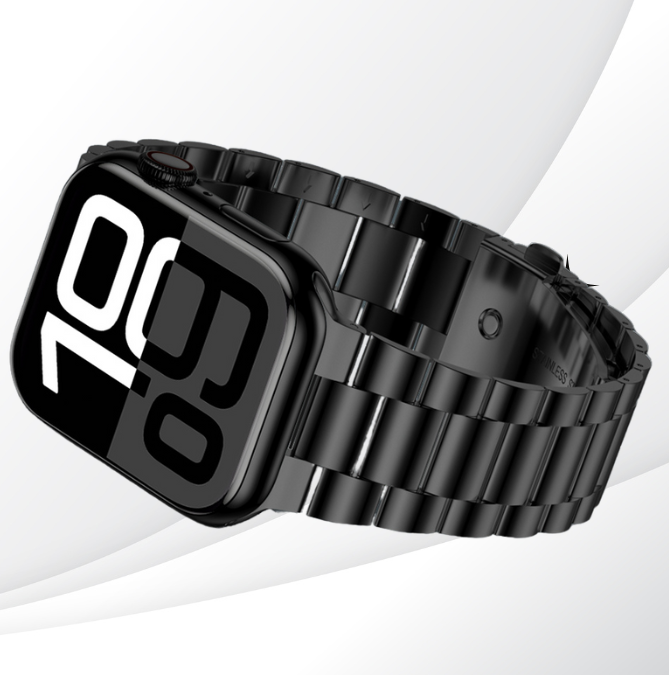 Series X Smartwatch with Premium Black Metal Chain - Tech Armor