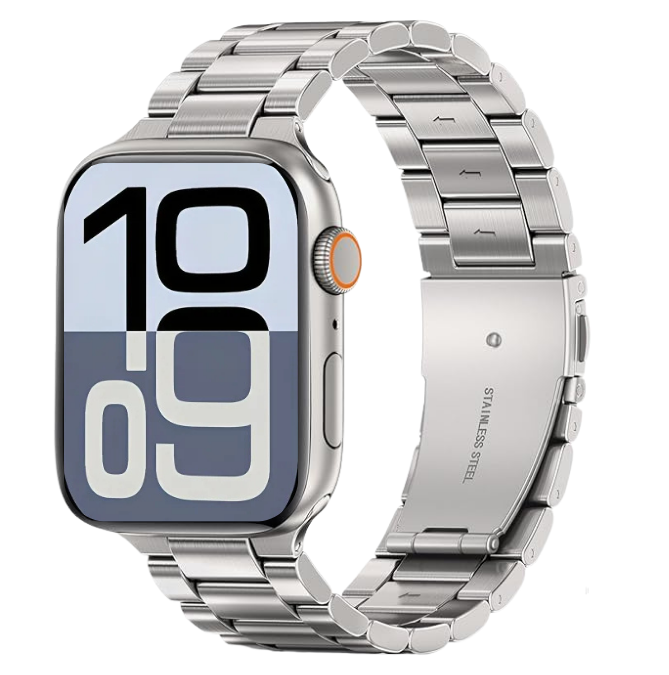 Series X Smartwatch with Premium White Metal Chain - Tech Armor